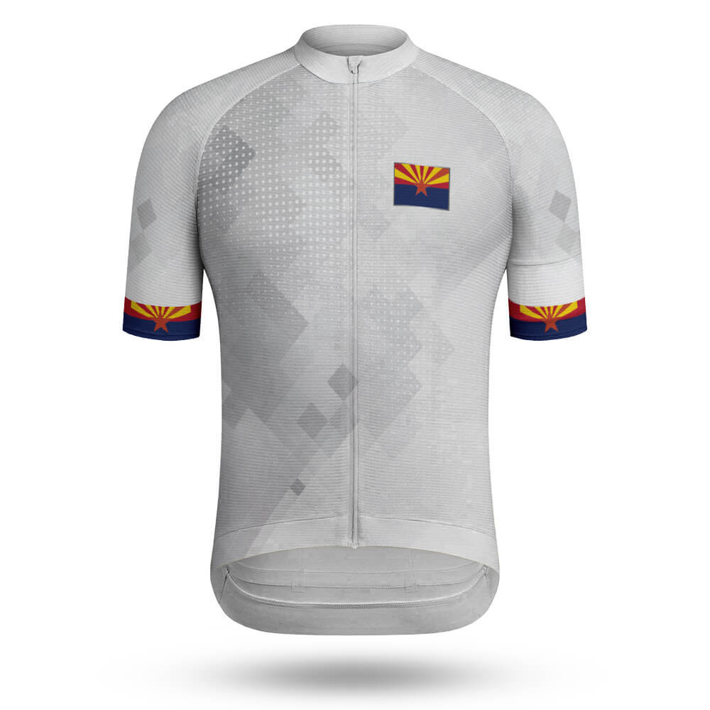 Arizona Cycling Jersey-White Geometric-Global Cycling Gear