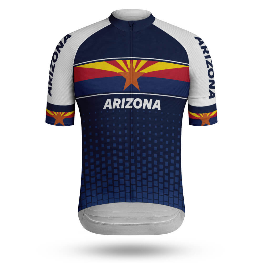 Arizona Cycling Jersey-White Navy-Global Cycling Gear