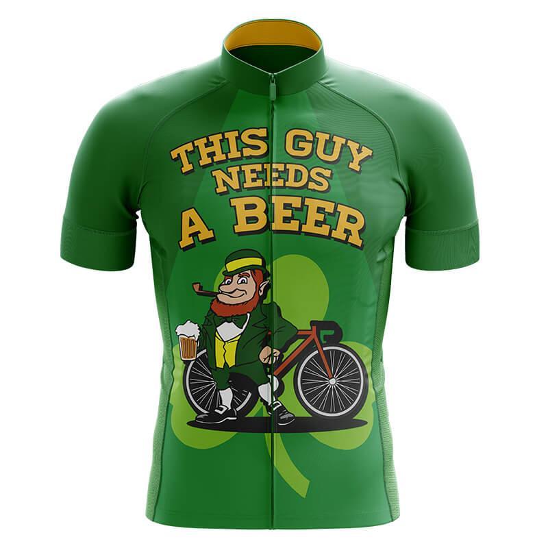 This Guy Needs A Beer - Men's Cycling Kit-Jersey Only-Global Cycling Gear