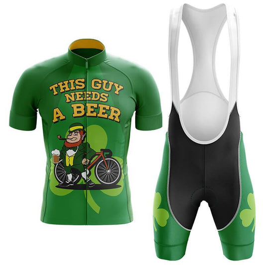 This Guy Needs A Beer - Men's Cycling Kit-Full Set-Global Cycling Gear