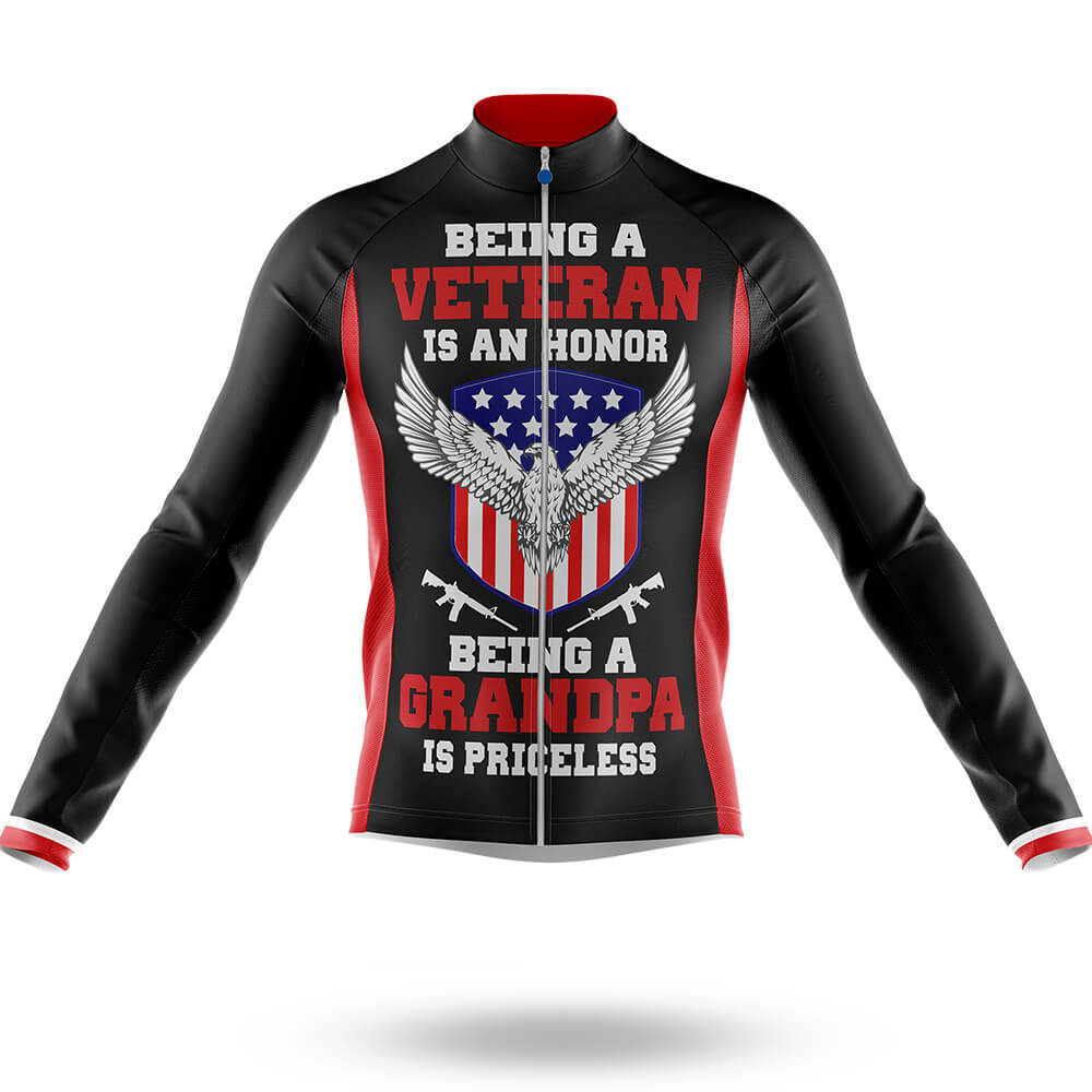 Being A Veteran Is An Honor - Men's Cycling Kit-Long Sleeve Jersey-Global Cycling Gear