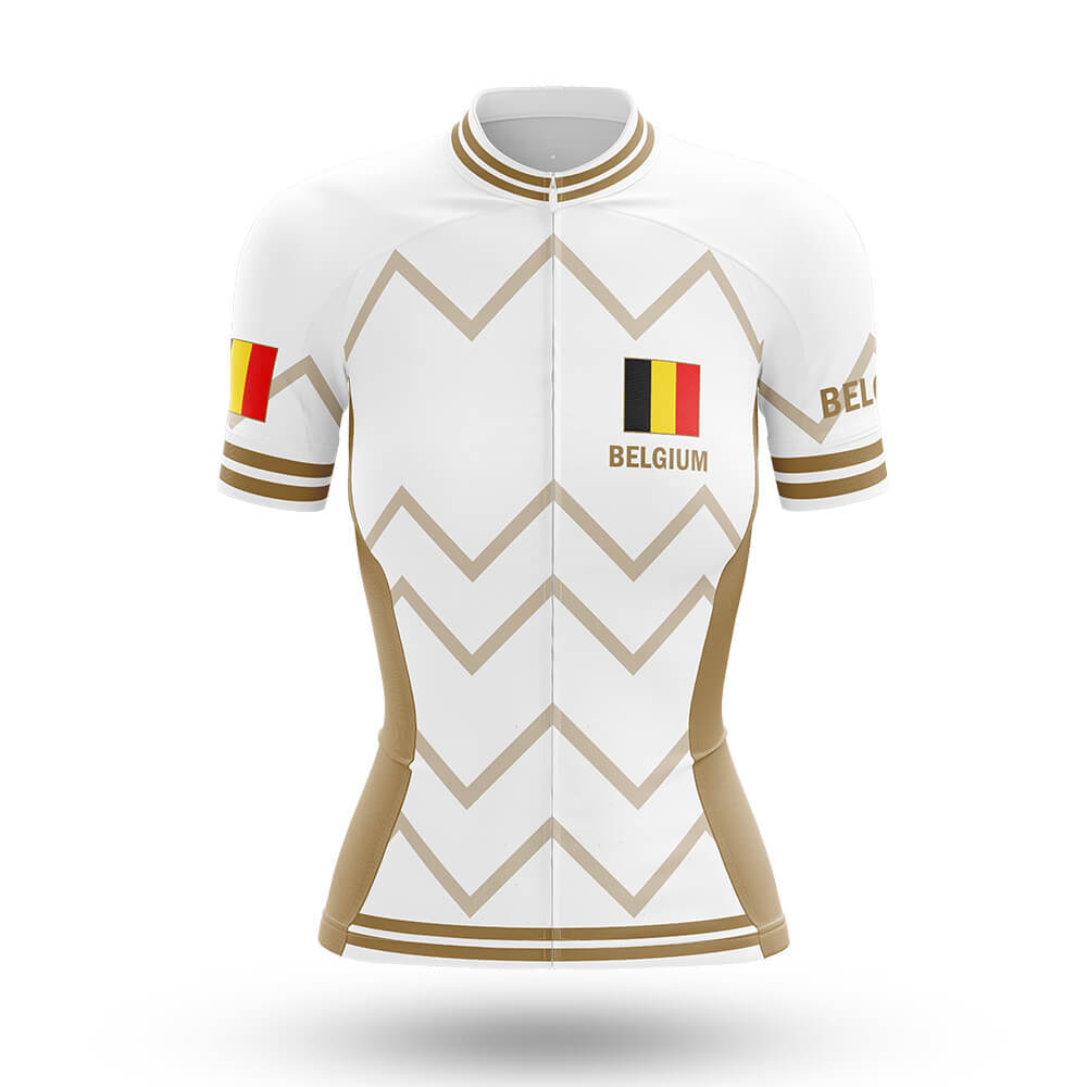 Belgium - Women V17 - White - Cycling Kit-Jersey Only-Global Cycling Gear