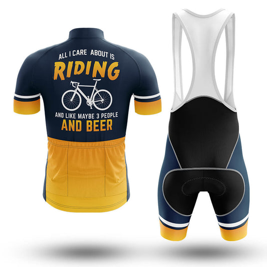 All I Care About Is Riding - Men's Cycling Kit-Full Set-Global Cycling Gear