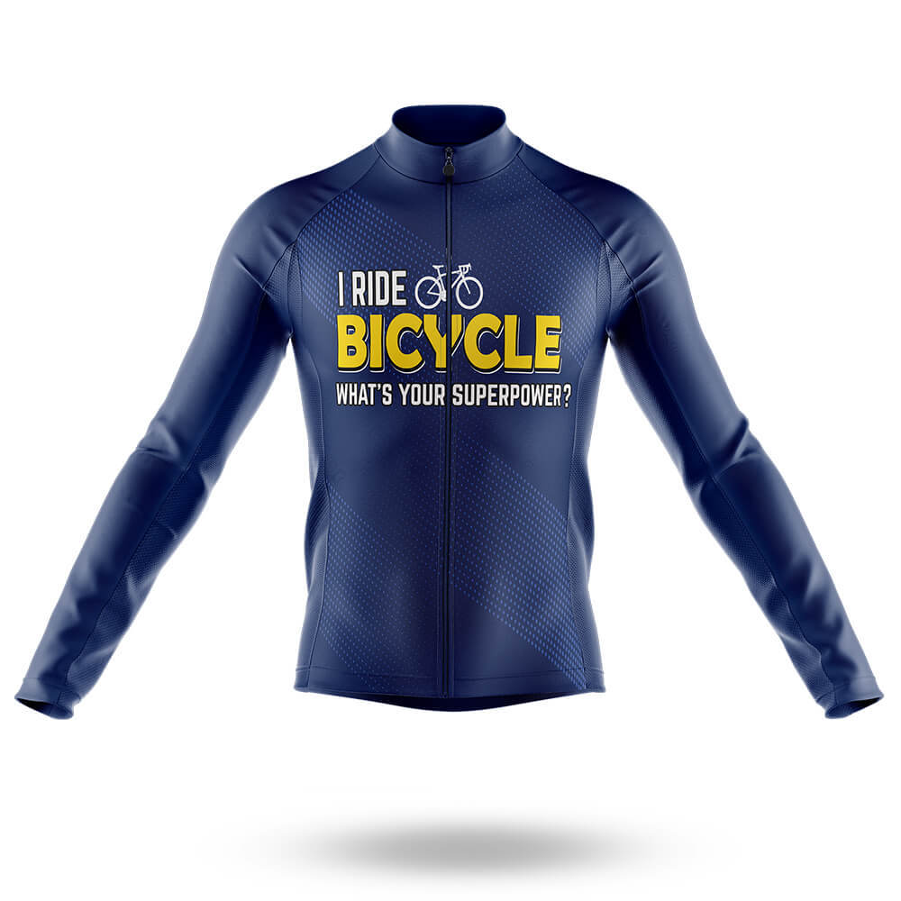 Bicycle Superpower - Men's Cycling Kit-Long Sleeve Jersey-Global Cycling Gear