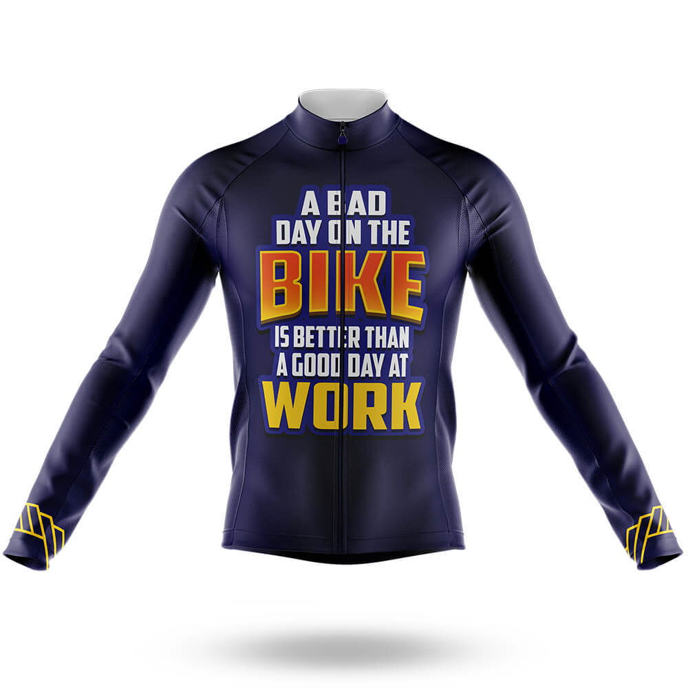 A Bad Day On The Bike - Men's Cycling Kit-Long Sleeve Jersey-Global Cycling Gear