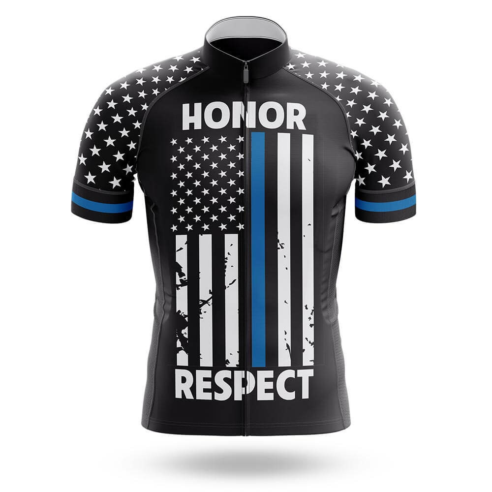 Thin Blue Line V2 - Men's Cycling Kit-Jersey Only-Global Cycling Gear