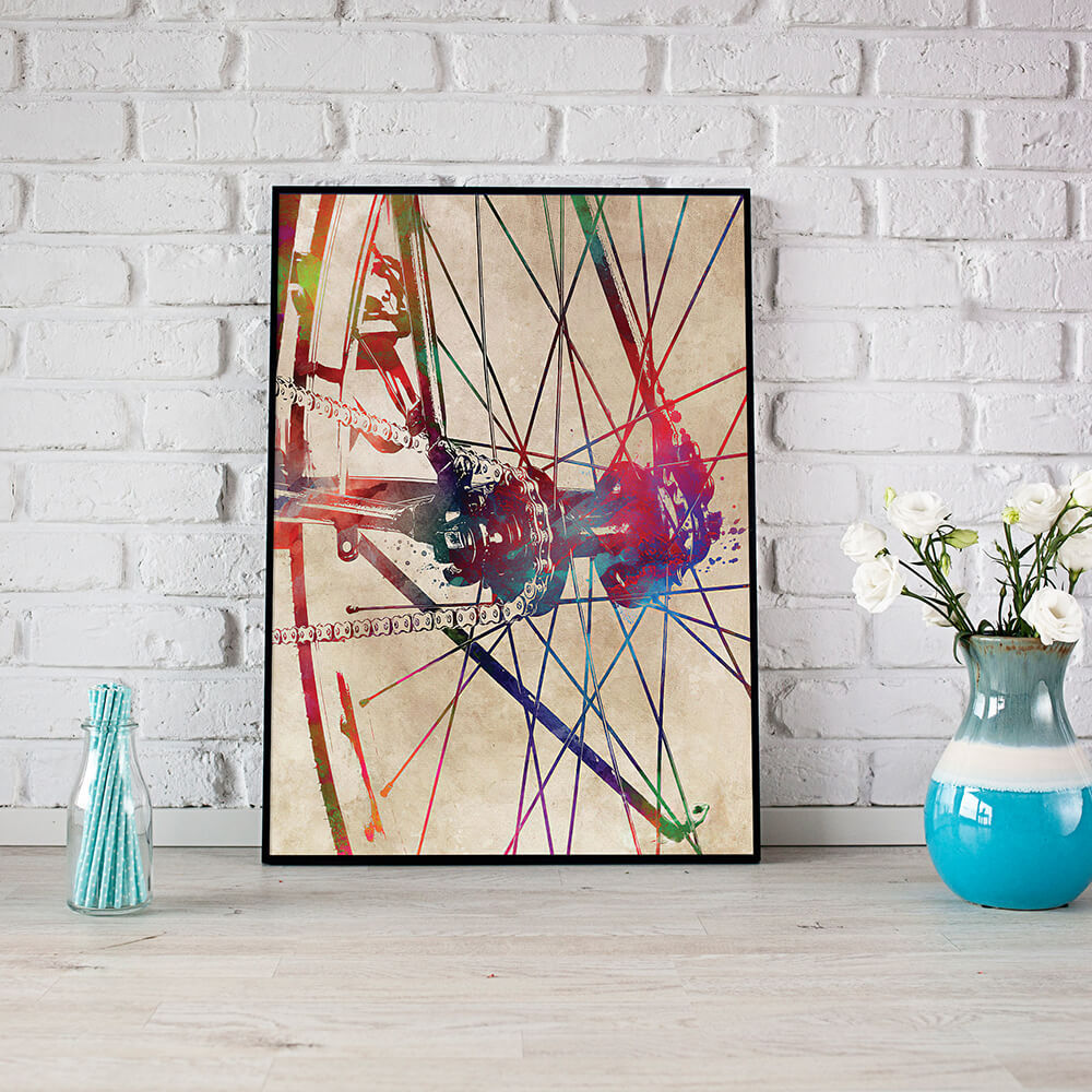 Colorful Bike Art - Wall Art Canvas-Small 20X30cm (8X12in)-Global Cycling Gear