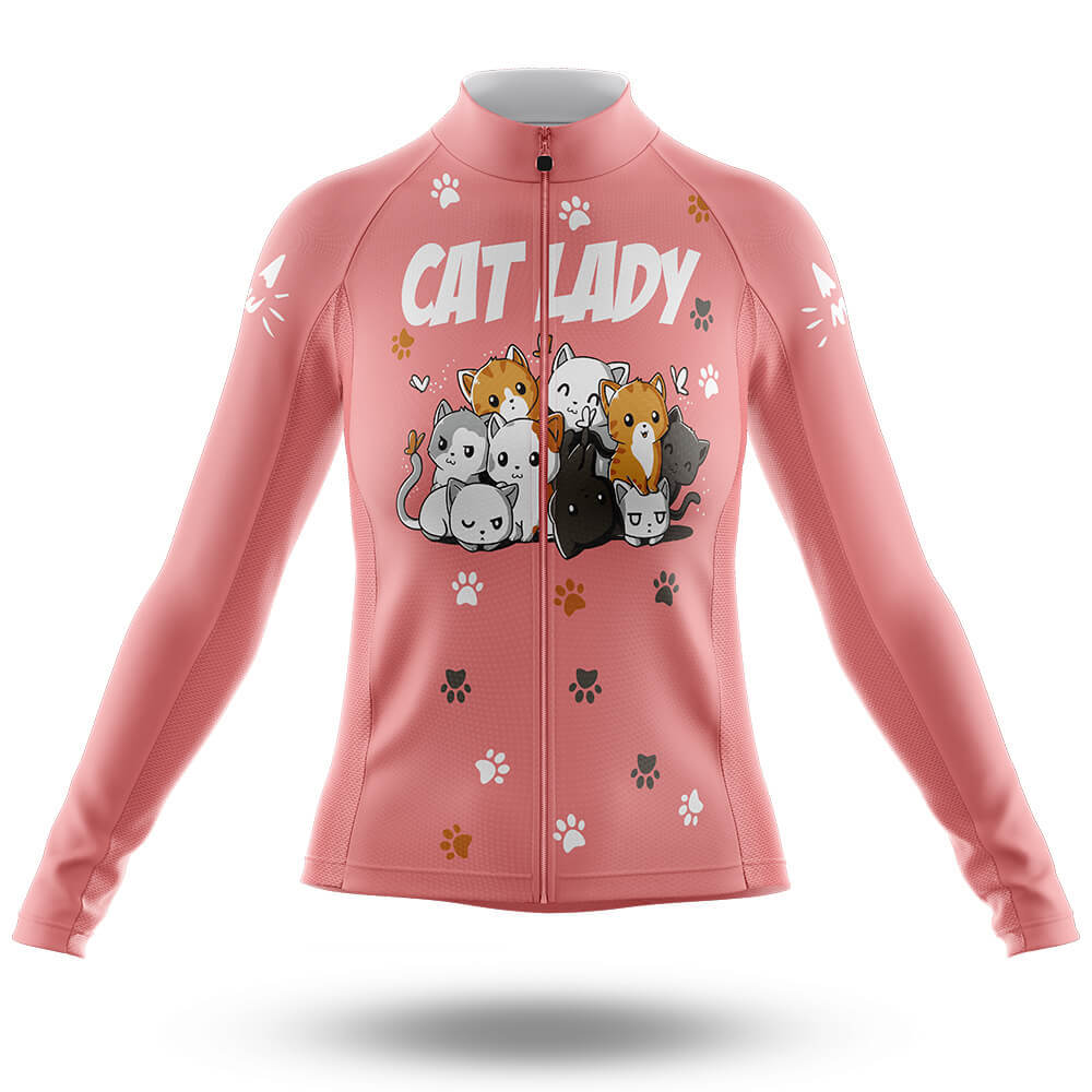 Cat Lady - Women's Cycling Kit-Long Sleeve Jersey-Global Cycling Gear