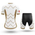 Canada - Women V17 - White - Cycling Kit-Full Set-Global Cycling Gear