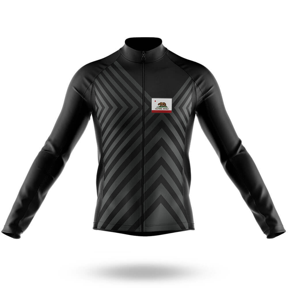 California V13 - Black - Men's Cycling Kit-Long Sleeve Jersey-Global Cycling Gear