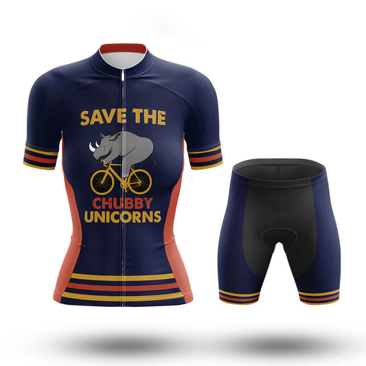 The Chubby Unicorns - Women V2 - Cycling Kit-Full Set-Global Cycling Gear