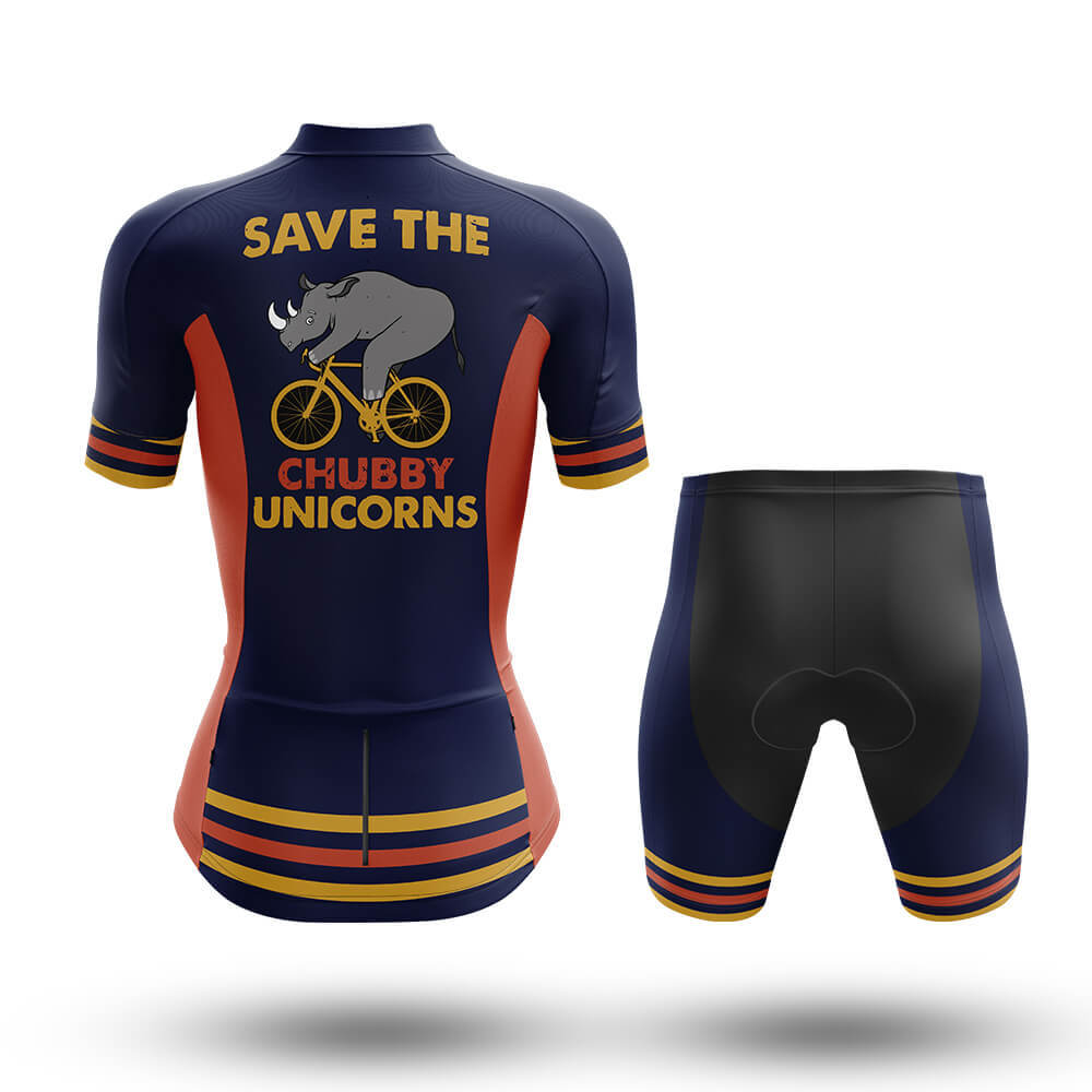 The Chubby Unicorns - Women V2 - Cycling Kit-Full Set-Global Cycling Gear