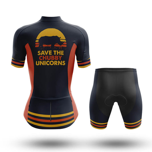 The Chubby Unicorns - Women V3 - Cycling Kit-Full Set-Global Cycling Gear