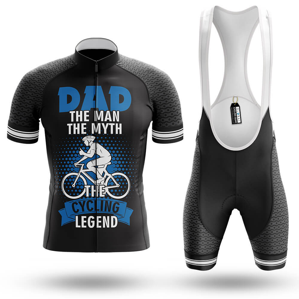 Dad The Cycling Legend - Men's Cycling Kit-Full Set-Global Cycling Gear
