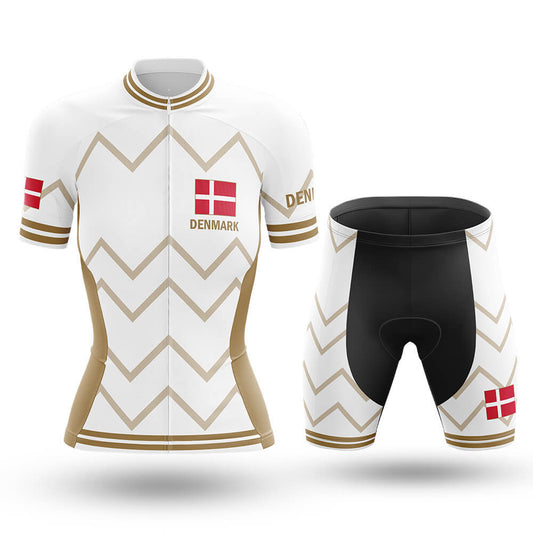 Denmark - Women V17 - White - Cycling Kit-Full Set-Global Cycling Gear