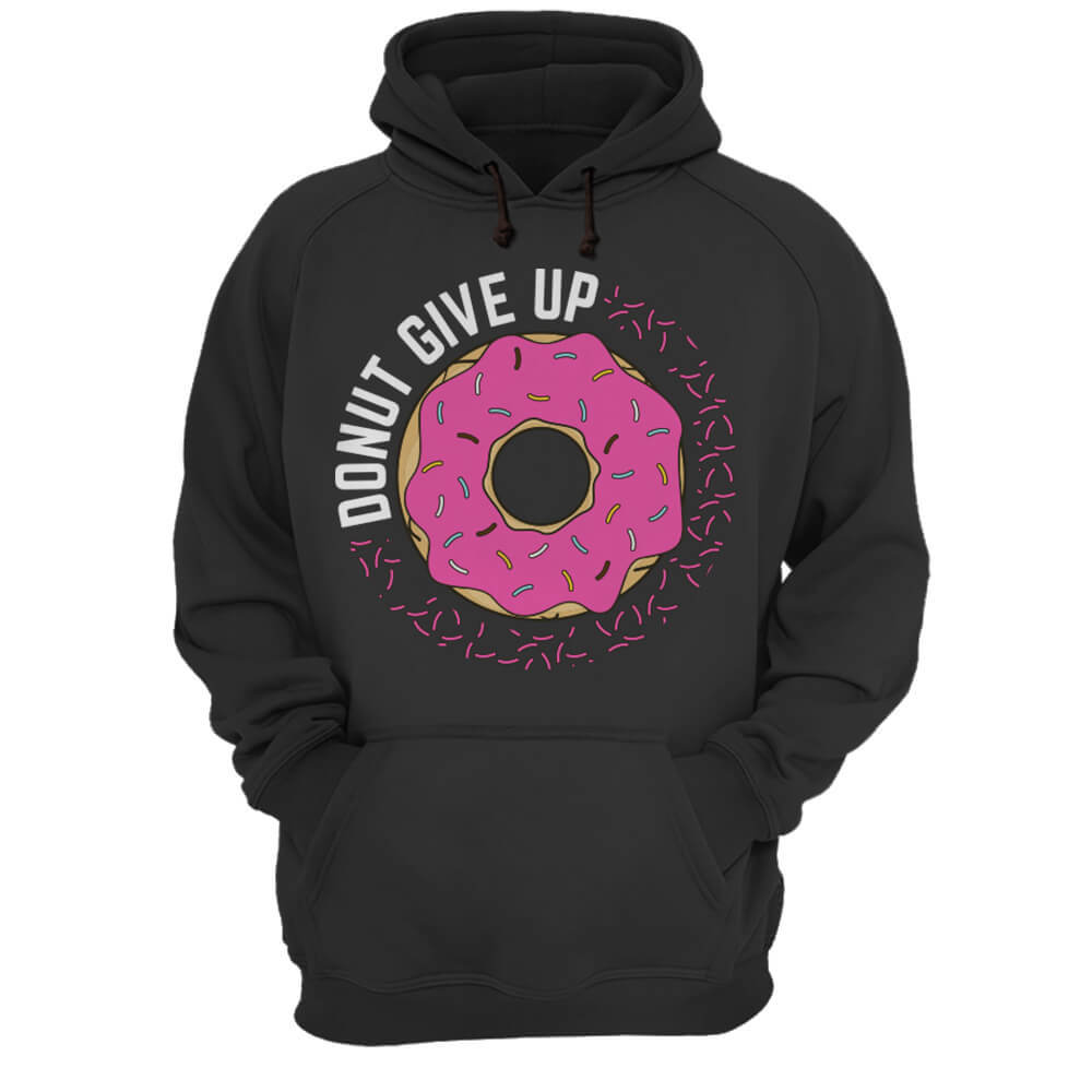 Donut Give Up - Hoodie-S-Global Cycling Gear