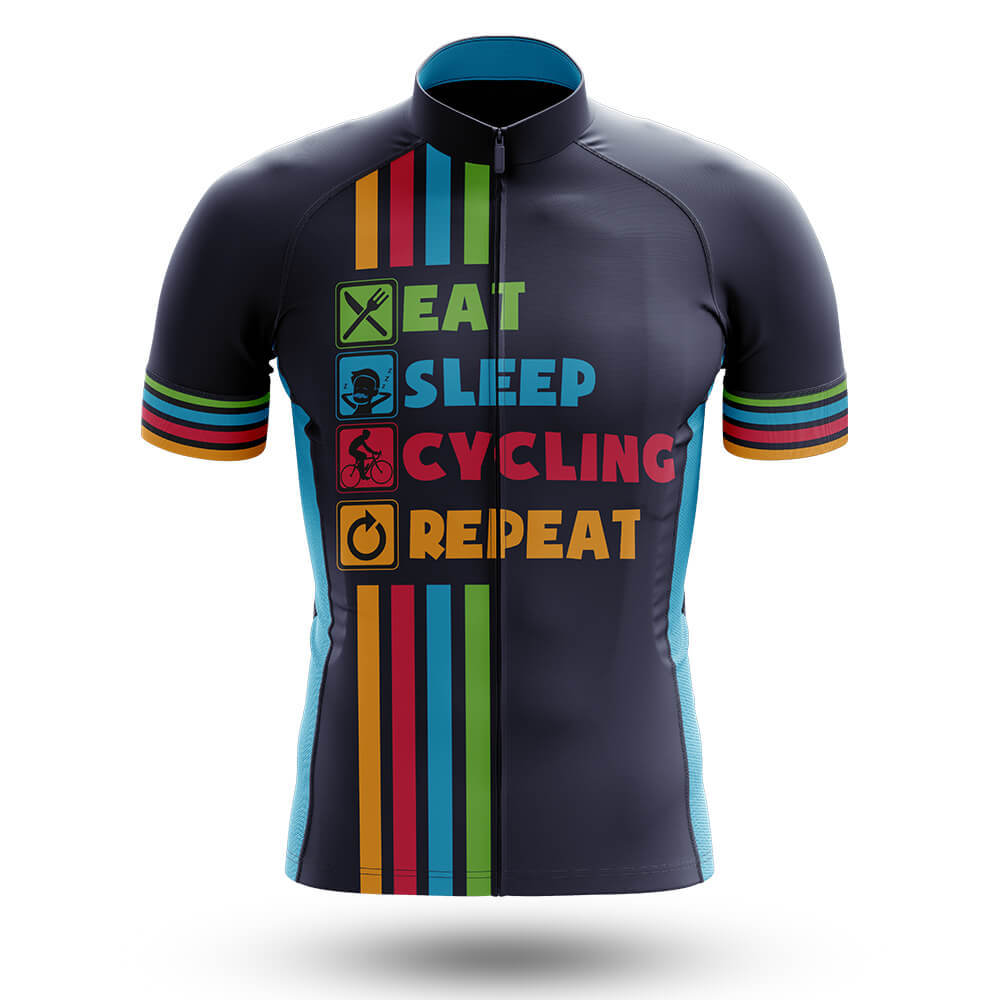 Eat Sleep Cycling Repeat - Men's Cycling Kit-Jersey Only-Global Cycling Gear