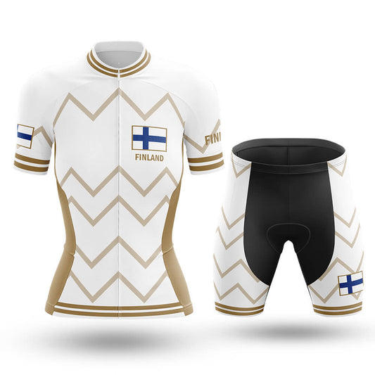 Finland - Women V17 - White - Cycling Kit-Full Set-Global Cycling Gear