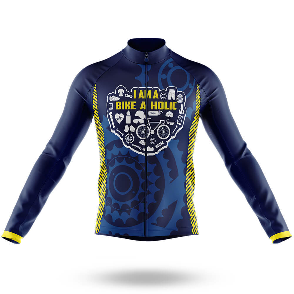 Bikeaholic - Men's Cycling Kit-Long Sleeve Jersey-Global Cycling Gear