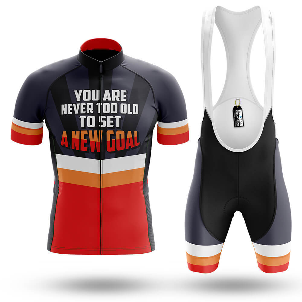 Never Too Old To Set A New Goal - Men's Cycling Kit-Full Set-Global Cycling Gear
