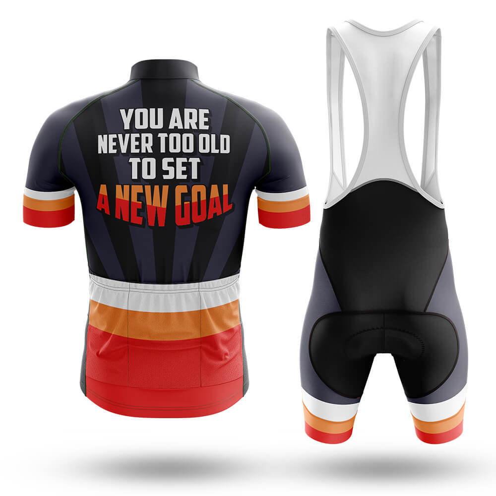 Never Too Old To Set A New Goal - Men's Cycling Kit-Full Set-Global Cycling Gear