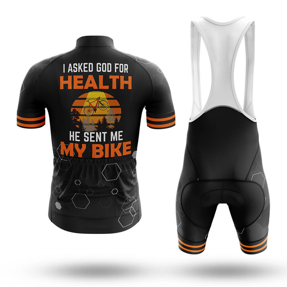 I Asked God For Health - Men's Cycling Kit-Full Set-Global Cycling Gear