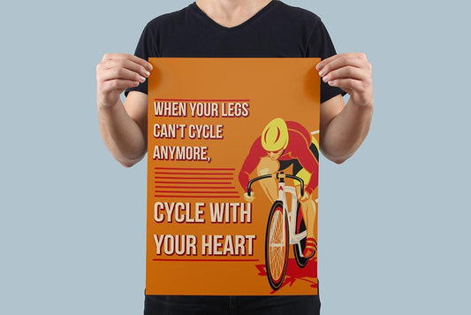 Cycle With Your Heart Poster-Global Cycling Gear