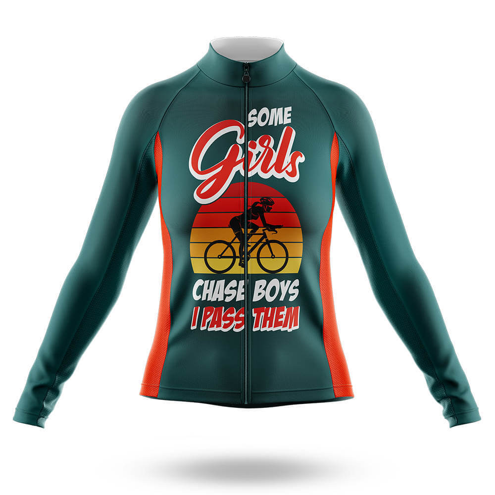 I Pass Them - Women's Cycling Kit-Long Sleeve Jersey-Global Cycling Gear