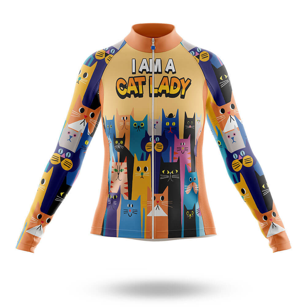 I Am A Cat Lady - Cycling Kit-Long Sleeve Jersey-Global Cycling Gear