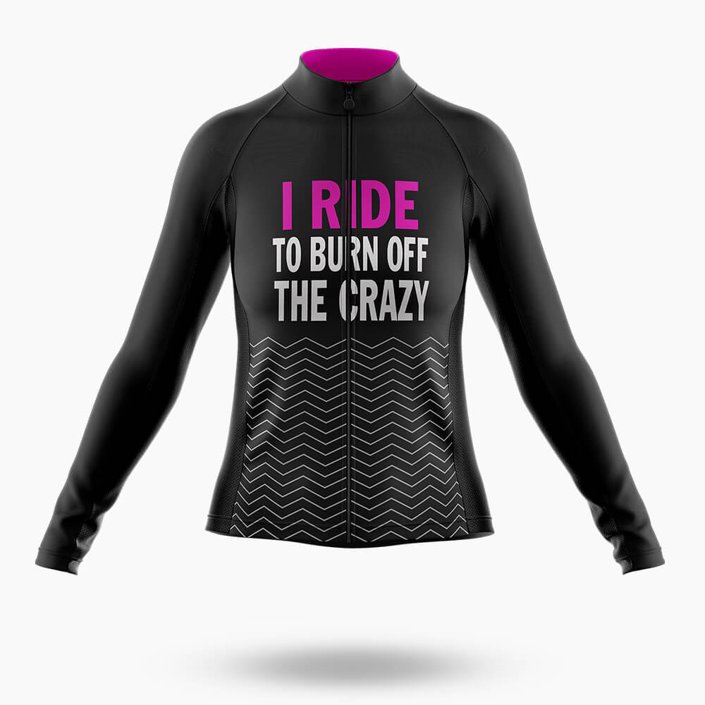 Burn Off Crazy - Women's Cycling Kit-Long Sleeve Jersey-Global Cycling Gear