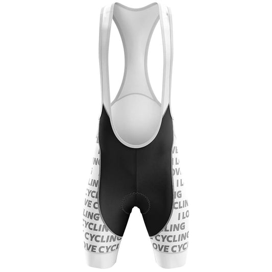 I Love My Wife White Men's Cycling Bib Shorts-XS-Global Cycling Gear
