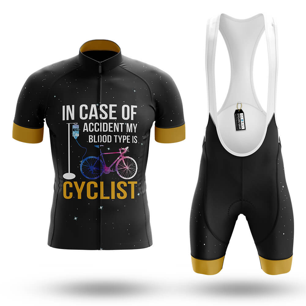 My Blood Type Is Cyclist - Men's Cycling Kit-Full Set-Global Cycling Gear