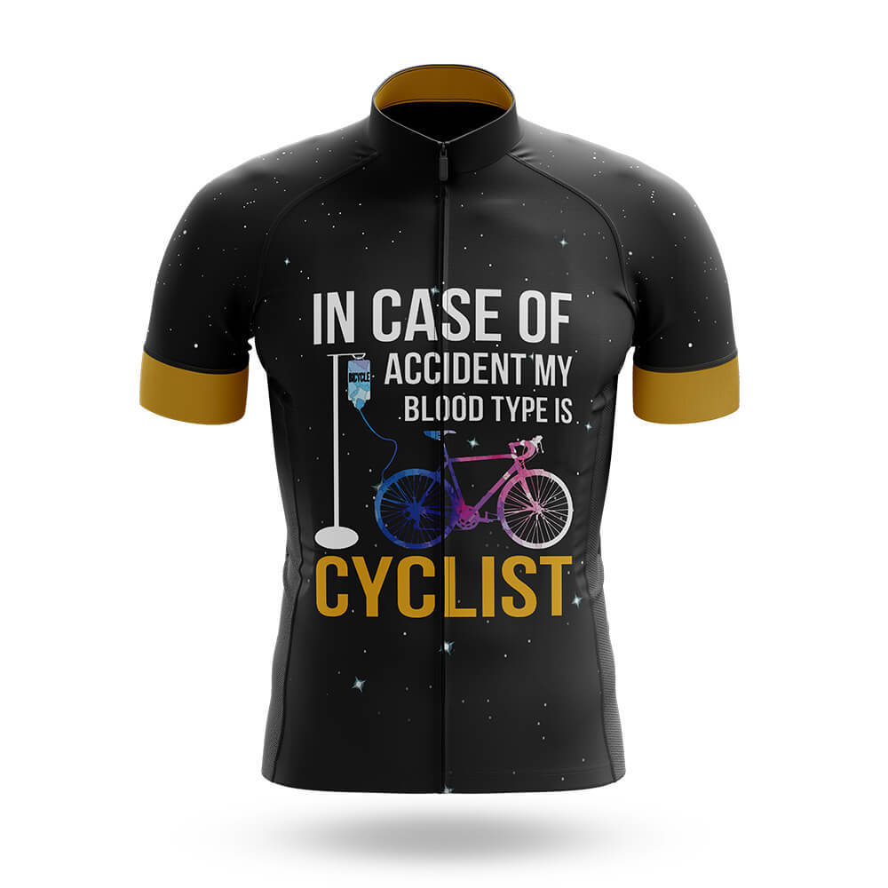 My Blood Type Is Cyclist - Men's Cycling Kit-Jersey Only-Global Cycling Gear
