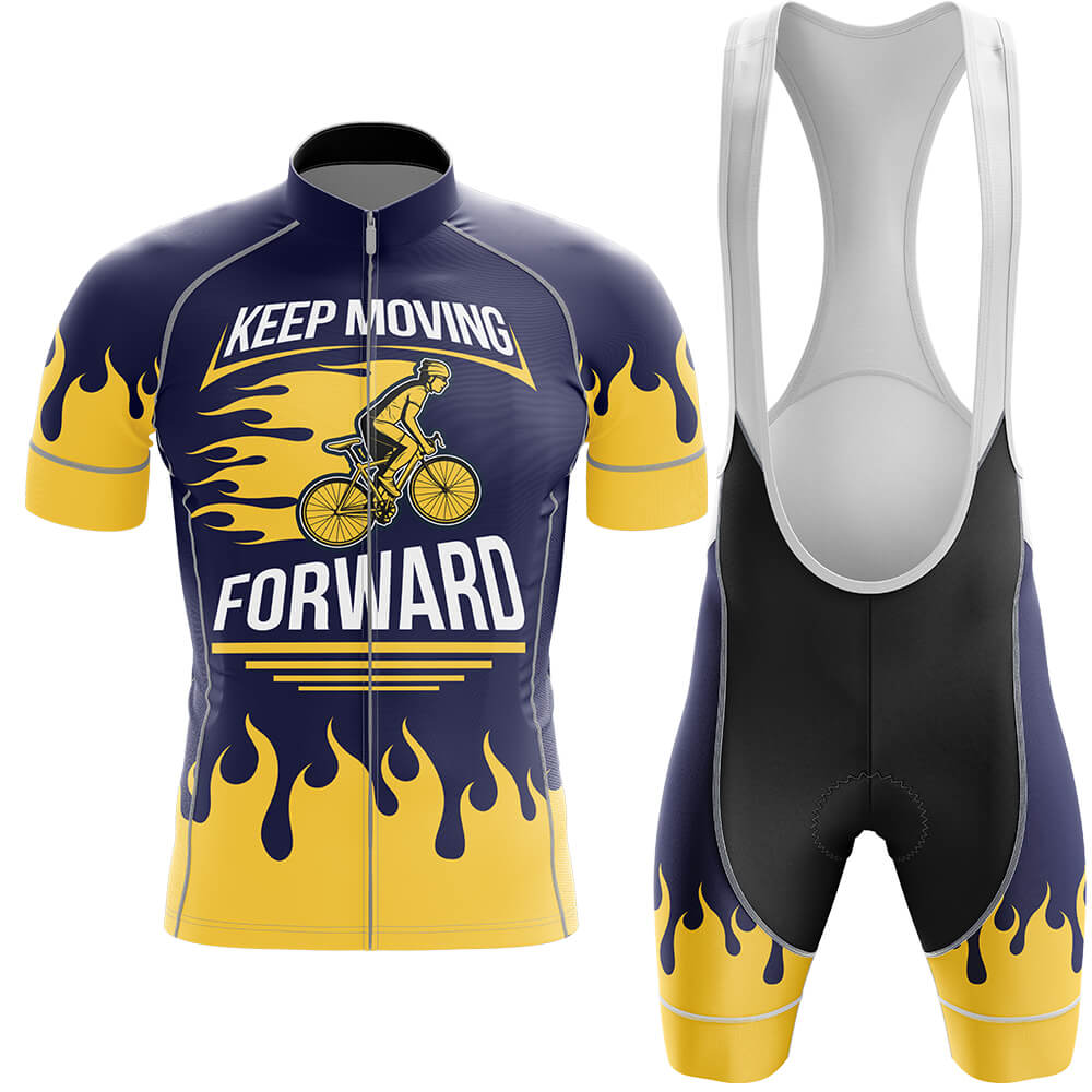 Keep Moving Forward - Men's Cycling Kit-Full Set-Global Cycling Gear