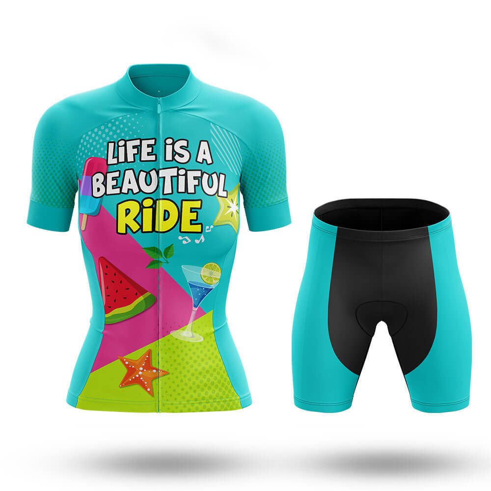 Life Is A Beautiful Ride - Women - Cycling Kit-Full Set-Global Cycling Gear