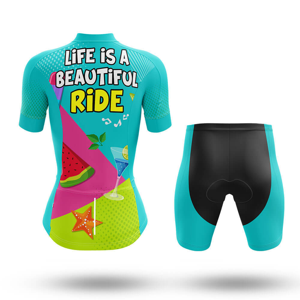 Life Is A Beautiful Ride - Women - Cycling Kit-Full Set-Global Cycling Gear