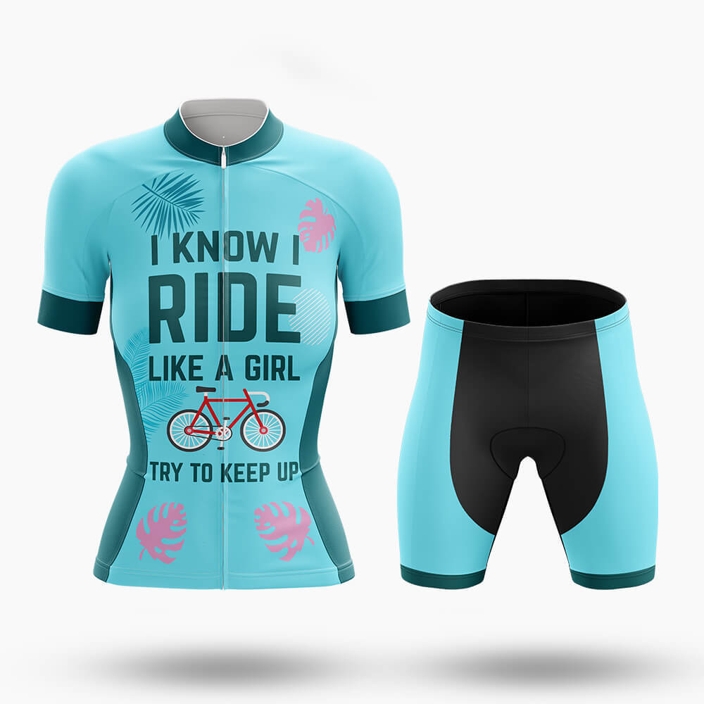 Like A Girl V3 - Women's Cycling Kit-Full Set-Global Cycling Gear