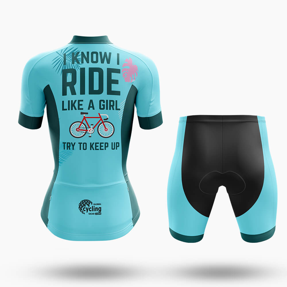 Like A Girl V3 - Women's Cycling Kit-Full Set-Global Cycling Gear