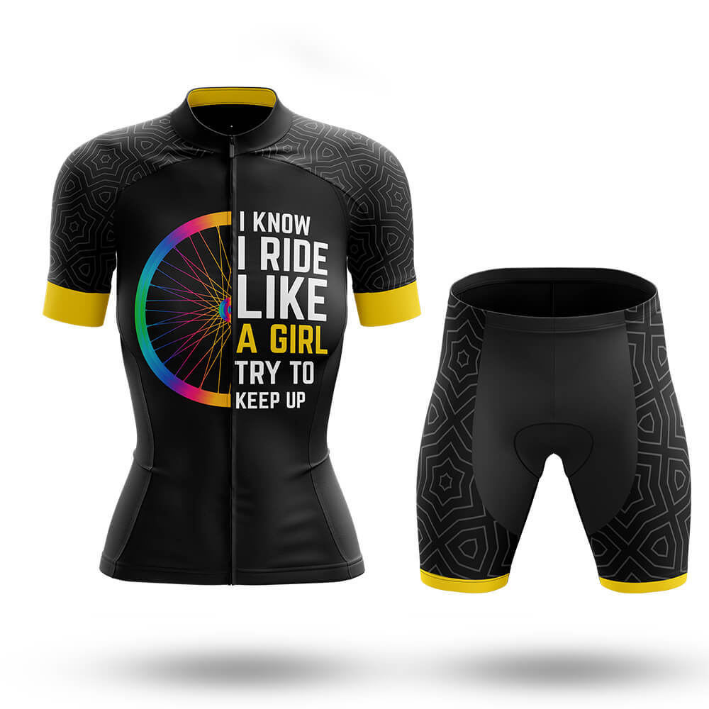 Like A Girl V2 - Women's Cycling Kit-Full Set-Global Cycling Gear