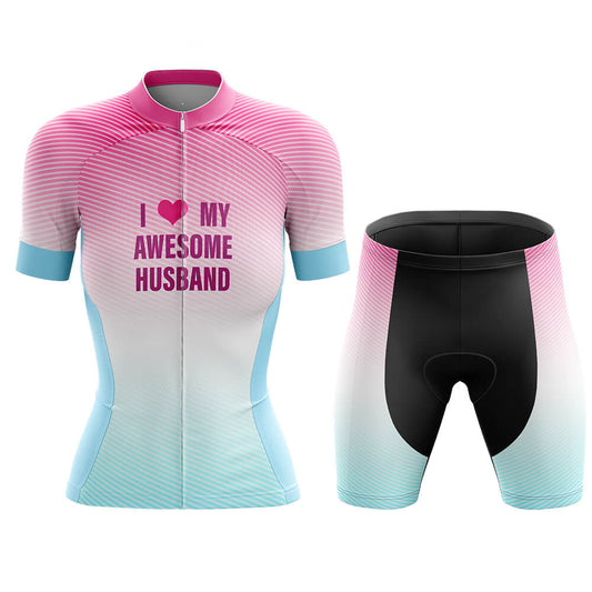 I Love My Awesome Husband - Cycling Kit-Full Set-Global Cycling Gear