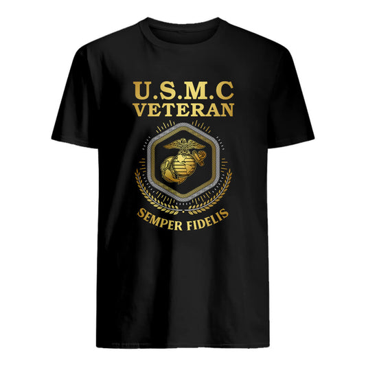 U.S Marine Corps Veteran T-Shirt-S-Global Cycling Gear