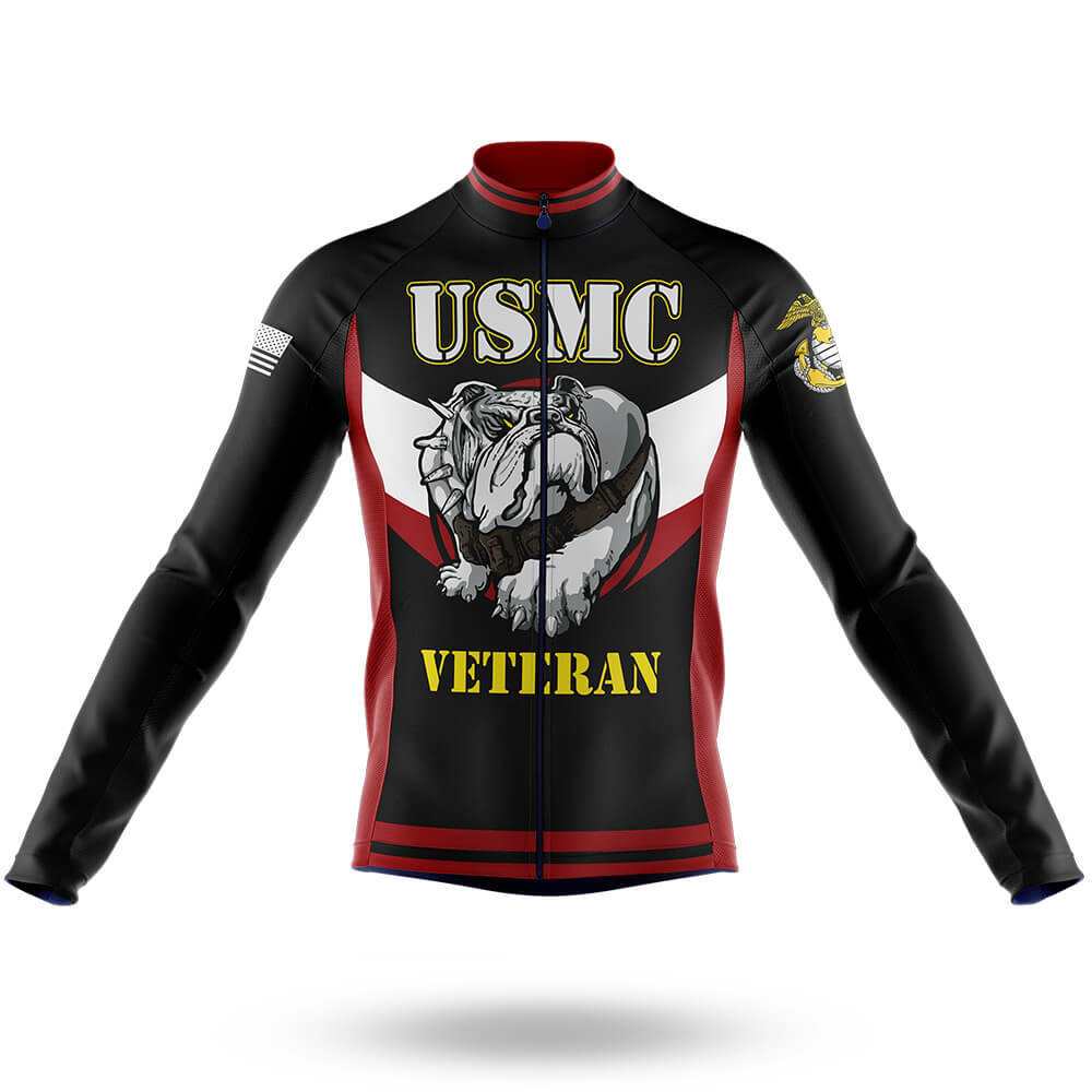 U.S. Marine Corps Veteran V4 - Men's Cycling Kit-Long Sleeve Jersey-Global Cycling Gear