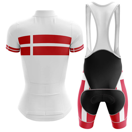 Denmark - Women V4 - Cycling Kit-Jersey + Bib shorts-Global Cycling Gear