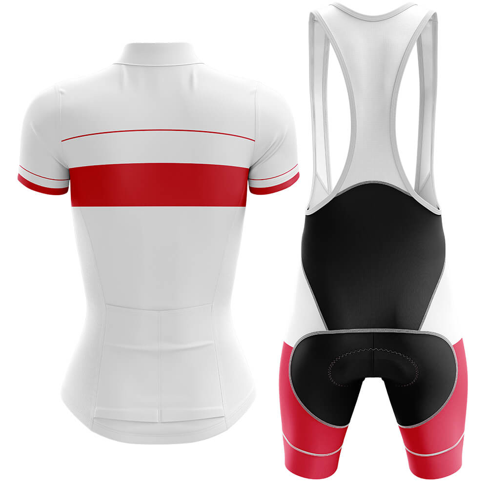 Poland - Women V4 - Cycling Kit-Jersey + Bib shorts-Global Cycling Gear