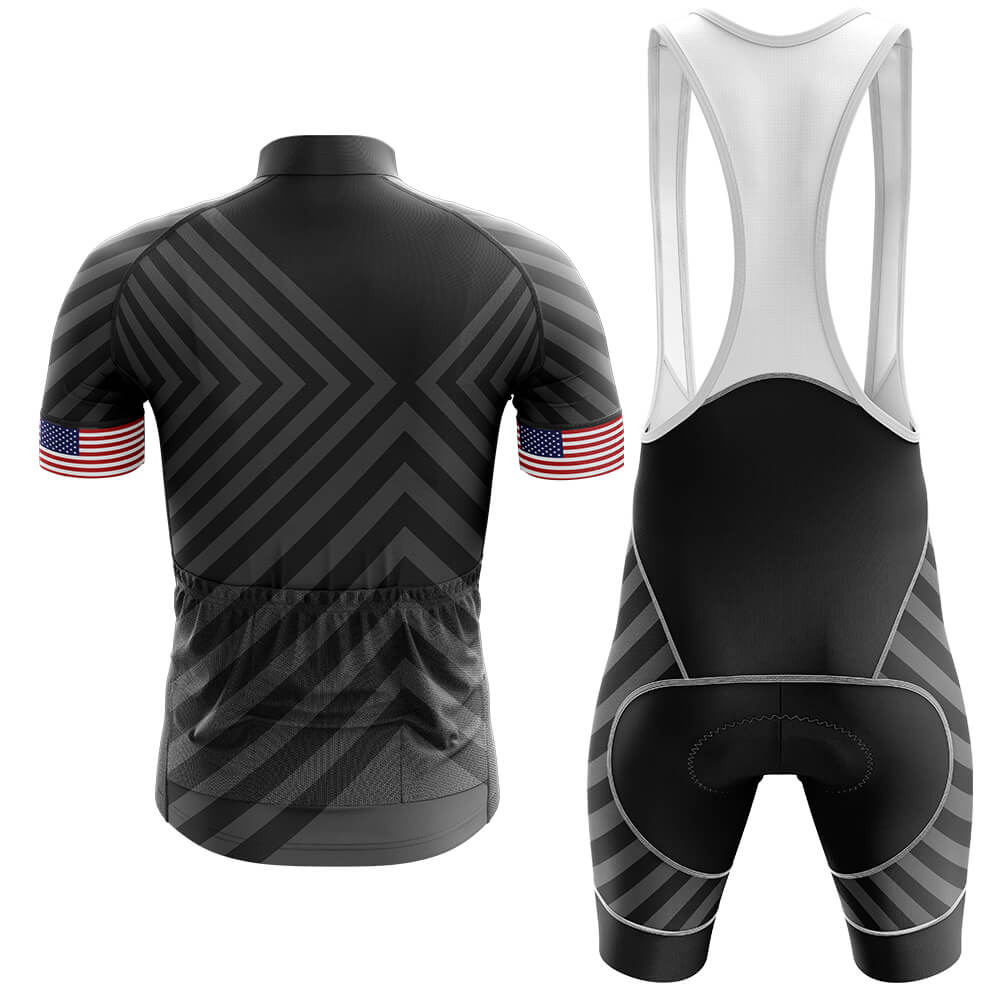 USA V13 - Black - Men's Cycling Kit-Full Set-Global Cycling Gear