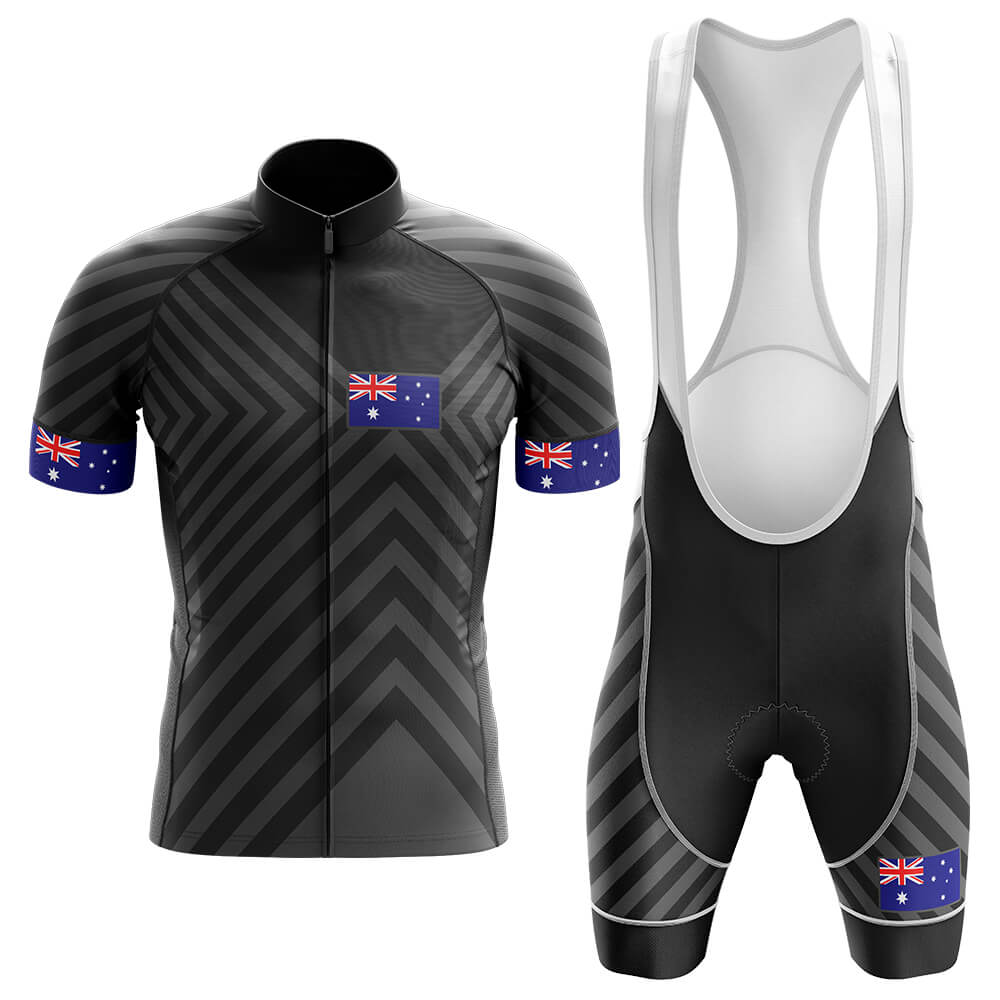 Australia V13 - Black - Men's Cycling Kit-Full Set-Global Cycling Gear