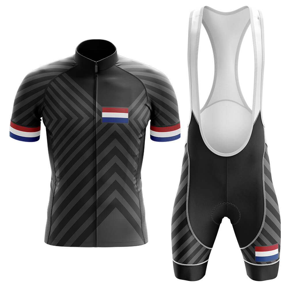 Netherlands V13 - Black - Men's Cycling Kit-Full Set-Global Cycling Gear