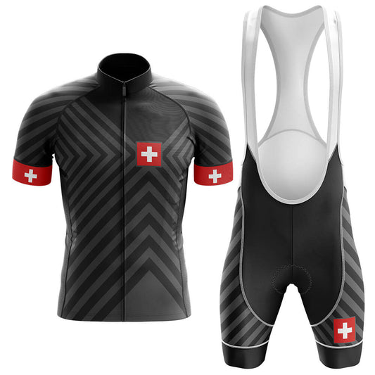 Switzerland V13 - Black - Men's Cycling Kit-Full Set-Global Cycling Gear