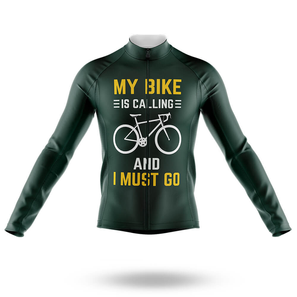 My Bike Is Calling - Men's Cycling Kit-Long Sleeve Jersey-Global Cycling Gear