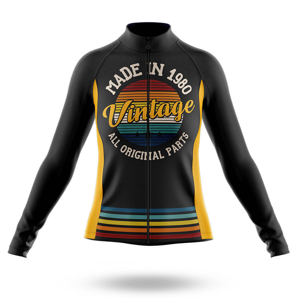 Retro Custom Year Vintage - Women's Cycling Kit-Long Sleeve Jersey-Global Cycling Gear